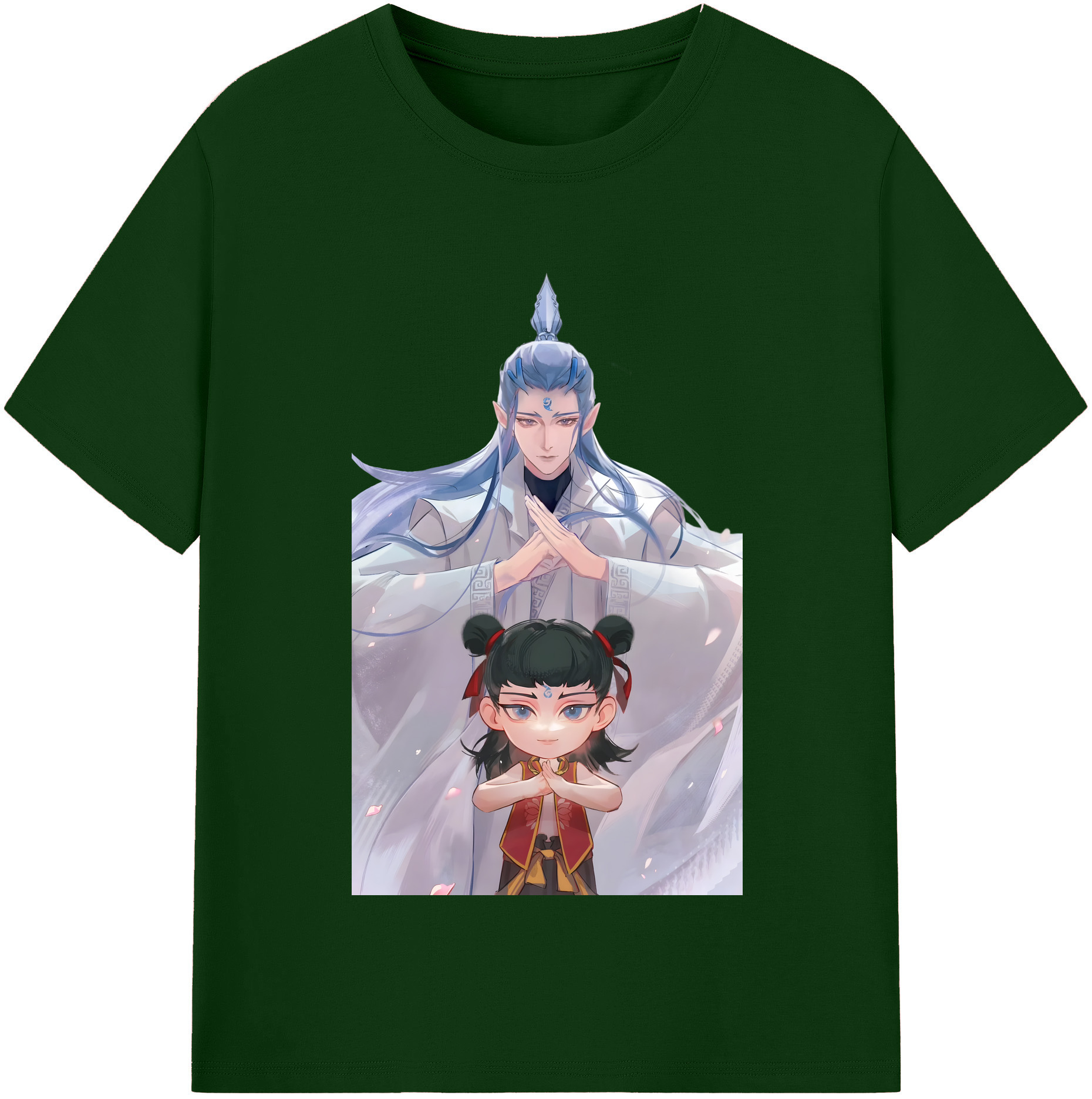 （画像用） Ne Zha 2 ナタ 魔童の大暴れ 綿100％半袖Tシャツ（フロントプリント）